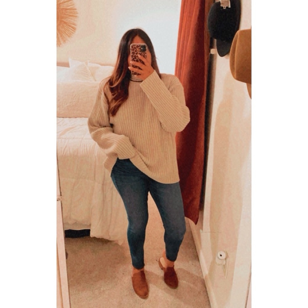 RAG • Vintage • Ribbed • Turtleneck • Sweater Dres